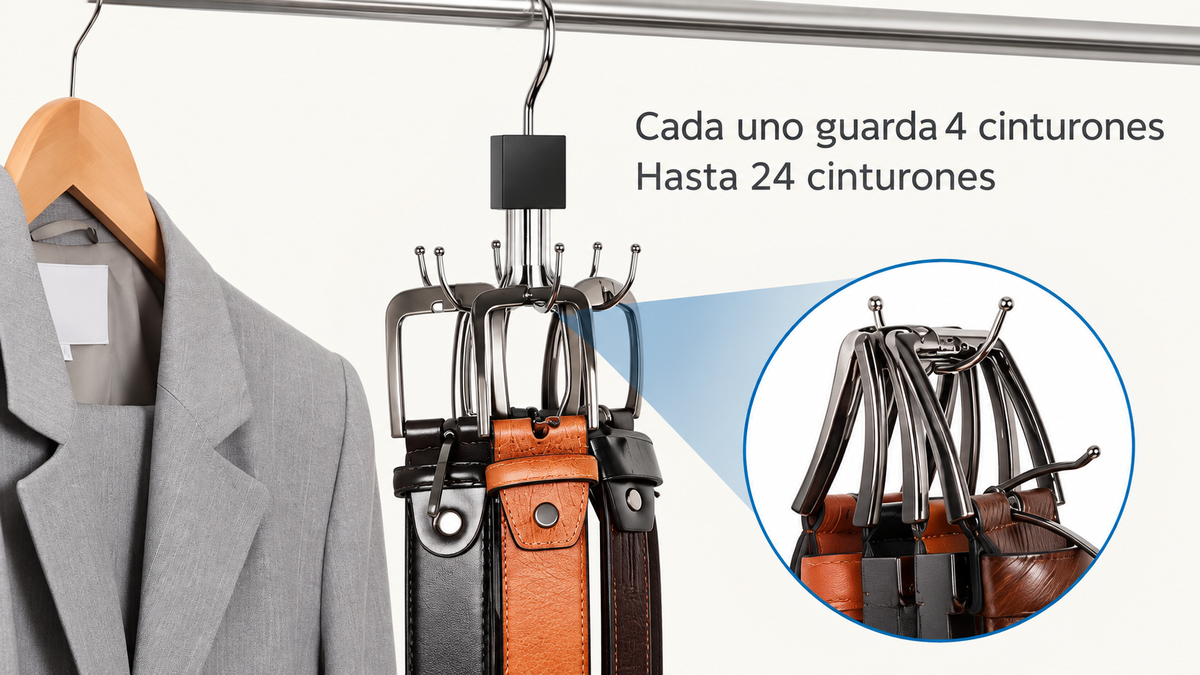 Organizador Giratorio 360º para Cinturones y Accesorios