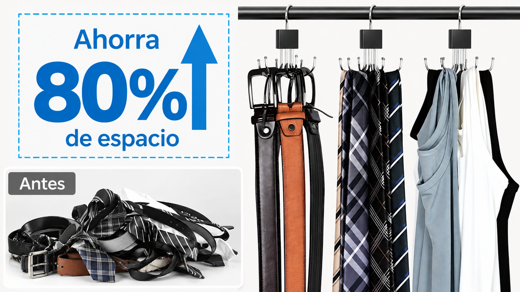 Organizador Giratorio 360º para Cinturones y Accesorios