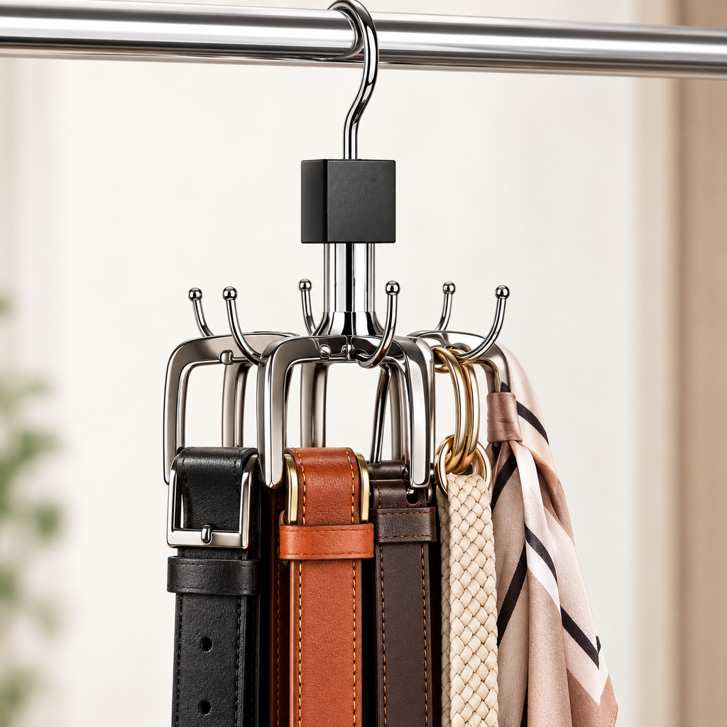 Organizador Giratorio 360º para Cinturones y Accesorios